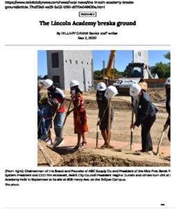 Icon of BDN 9.2.2020 The Lincoln Academy Breaks Ground