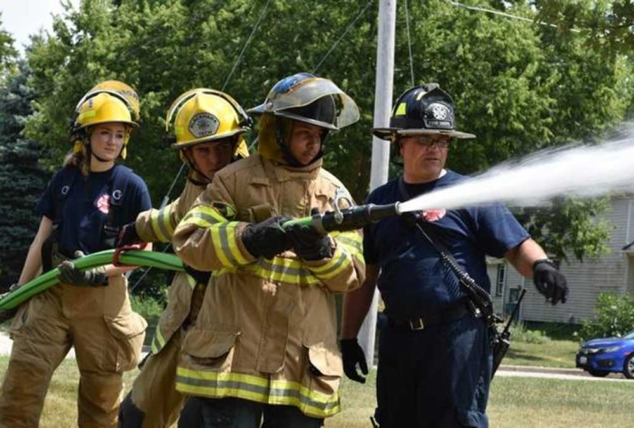 Beloit Daily News photo | Student firefighter intro